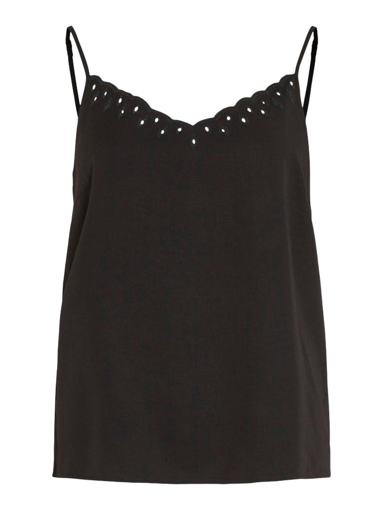 VISTAY V-NECK SINGLET/R Schwarz 42