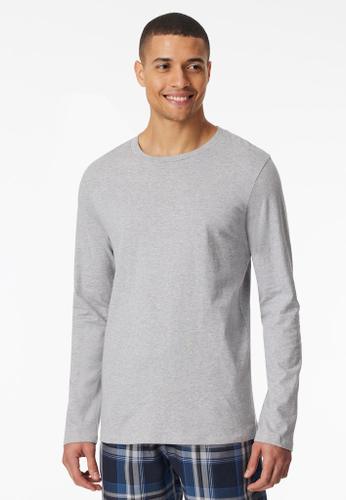 Langarmshirt Rundhals Grau 56