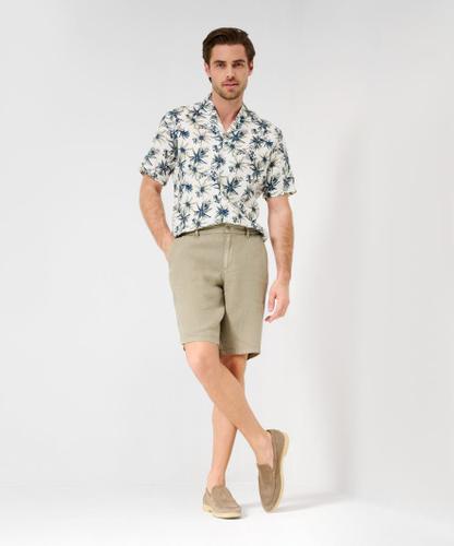 Style Balu 54 Bermudahose, Herrenhose, Schräge Stecktaschen, Leistengesäßtaschen, Gummibund, Verdeckter Reißverschluss, Modern Fit, Normale Leibhöhe, Gerader Schnitt - Khaki