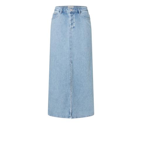 MAC JEANS - MAXI SKIRT, Fluent comfort denim L/OL - Blau