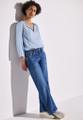 Gestreifte Bluse Blau 36