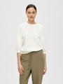 SLFTENNY 3/4 SWEAT TOP NOOS XXL Locker geschnitten - Snow White