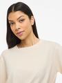VIMALU O-NECK 2/4 KNIT TOP-NOOS L Locker geschnitten - Sandshell