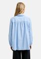 Blouse w collar + placket, 1/1 sleeves w cuffs, body w Appli Blau 38