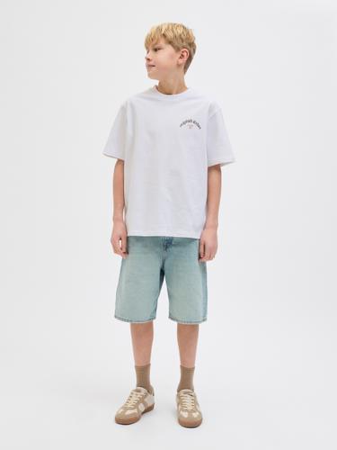 JORPAROS ELEMENT BACK TEE SS CREW JNR 152 Locker geschnitten - Bright White