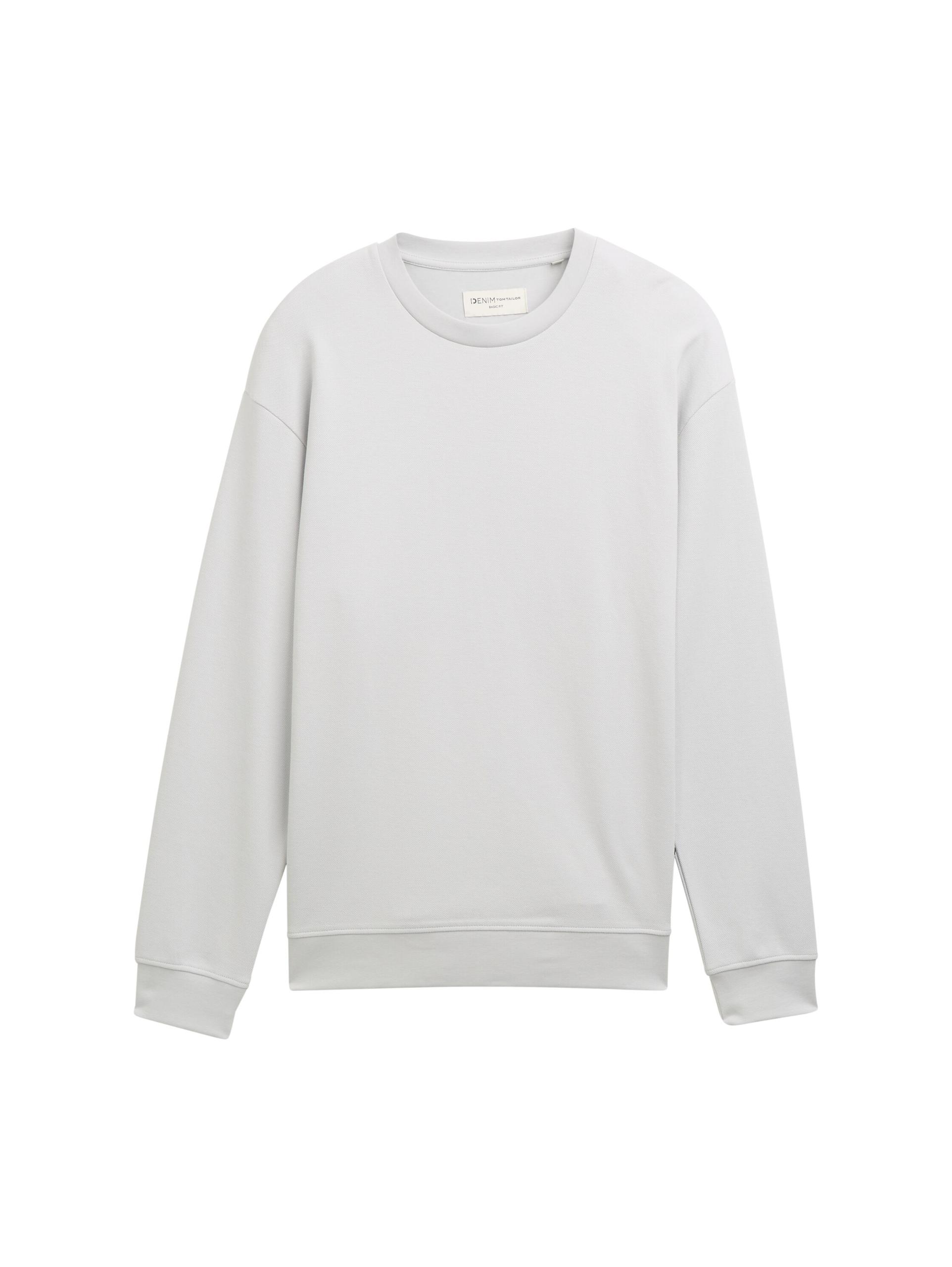 Piqué Sweatshirt XL Regular Fit - Chalk Grey