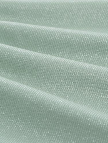Coated Ripp Top mit Glitzer-Effekt XXL Slim Fit - Fresh Mint Green