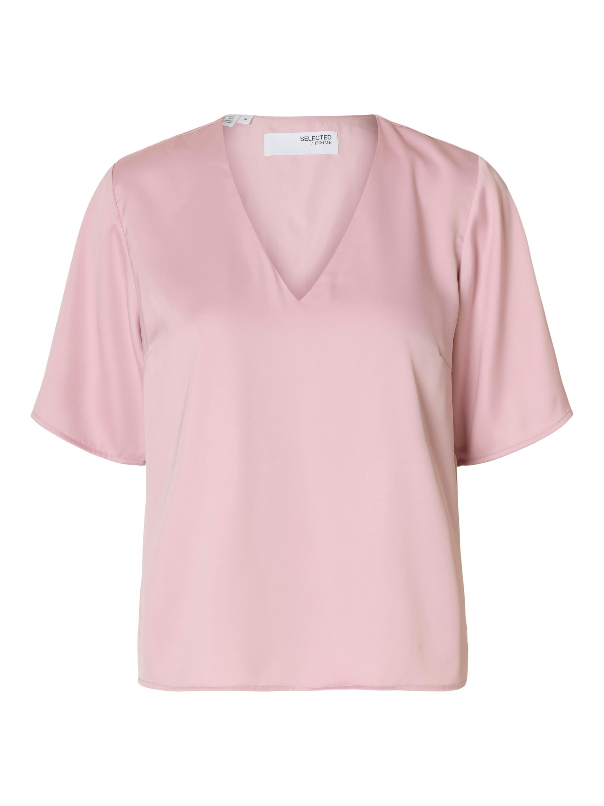 SLFLENA SS V-NECK TOP NOOS 34 Normal geschnitten - Bleached Mauve