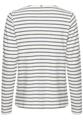 Gestreiftes Langarmshirt aus reiner Baumwolle S Regular Fit - Indigo Blue Stripes