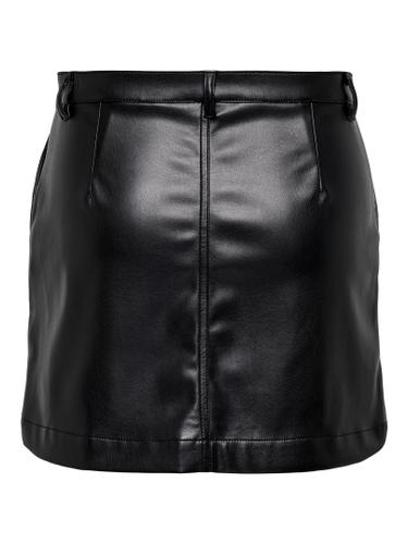 ONLAMAZING-LIORA HW FAUX LEAT SKIRT PNT M - Black