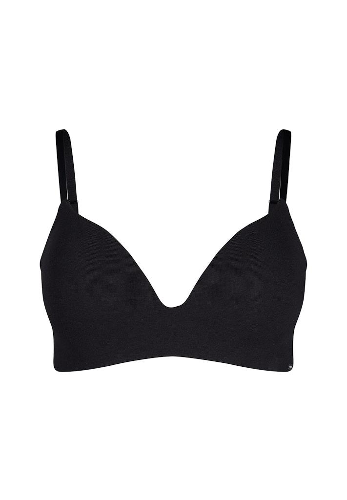 Skiny Damen Triangel gepaddet Classicotton Schwarz 80 B