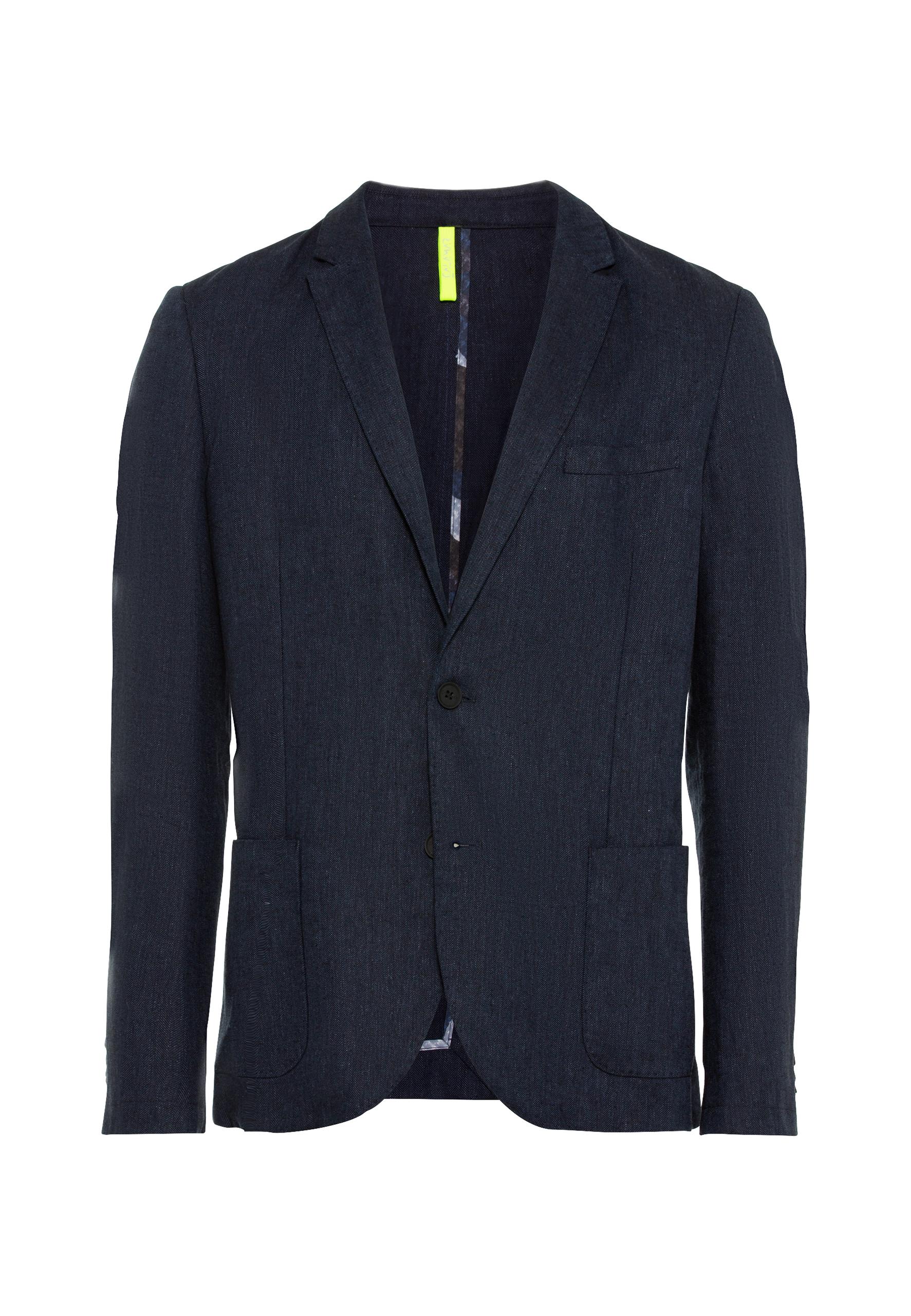 Leinen Herringbone Sakko 26 - Dark Blue