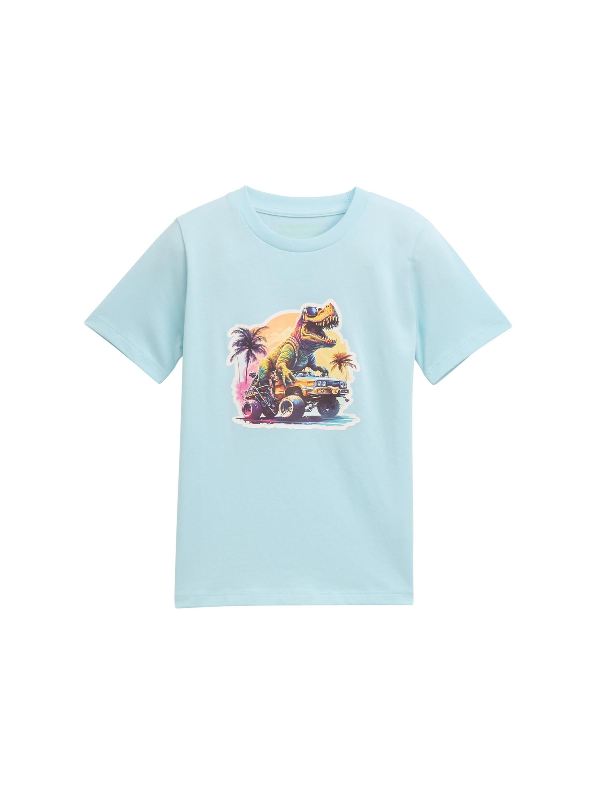 T-Shirt mit Print 92/98 Regular Fit - Icy Blue