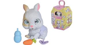 Pamper Petz Hase - Tierbaby mit Trink- und Nässfunktion, magischer Pfote &amp; 3 Überraschungen weiß-kombi