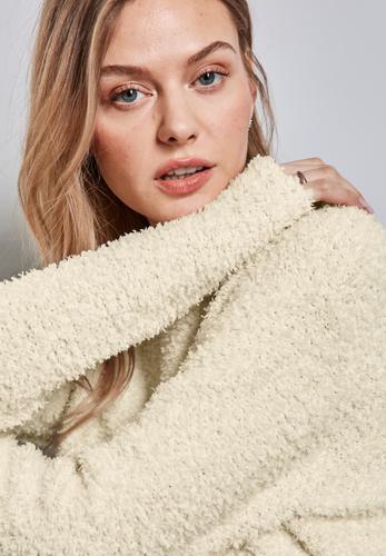 Pullover mit Effektgarn 36 - Soft Beige