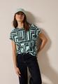 Print-Shirt mit Knopfdetail M - Slate Khaki