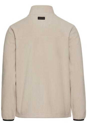 Fleecejacke mit Stehkragen Beige XL