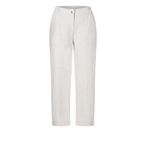 MAC JEANS - NORA, Pure linen 40/OL Wide Fit - Grau