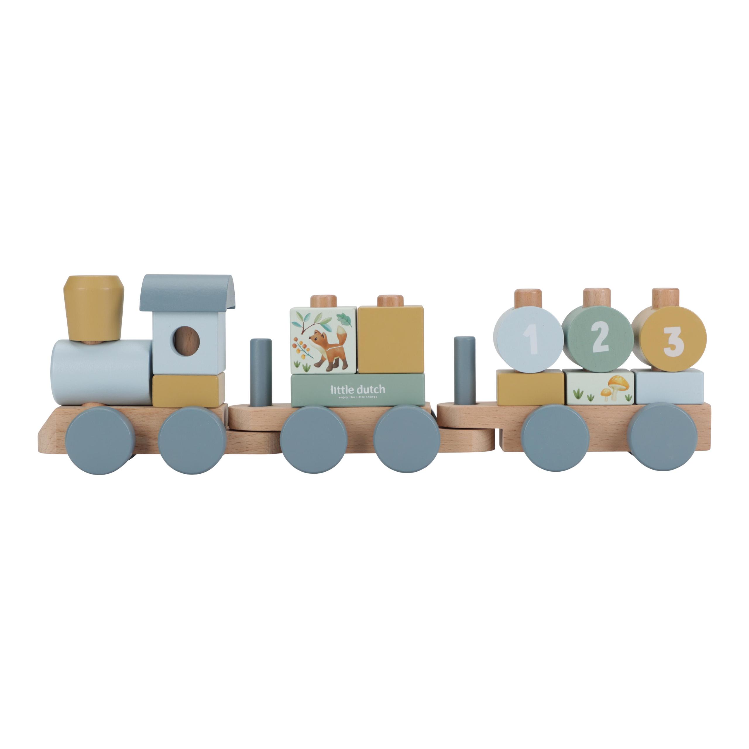 Holz-Eisenbahn mit Steckformen "Forest Friends"