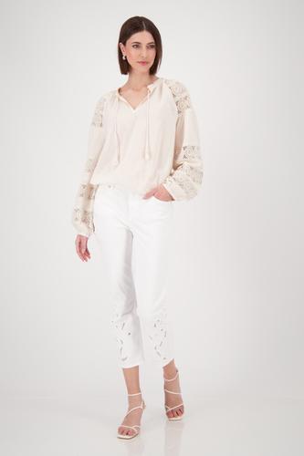 Bluse mit Spitzeneinsatz 36 - Seashell