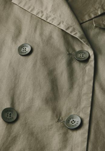 Kurze Trenchcoat L - Smooth Khaki