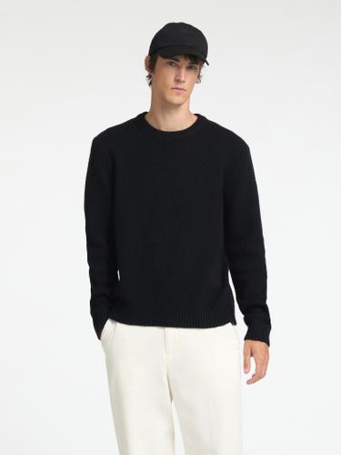 SLHCODY LS KNIT RELAXED CREW NECK NOOS S Locker geschnitten - Black