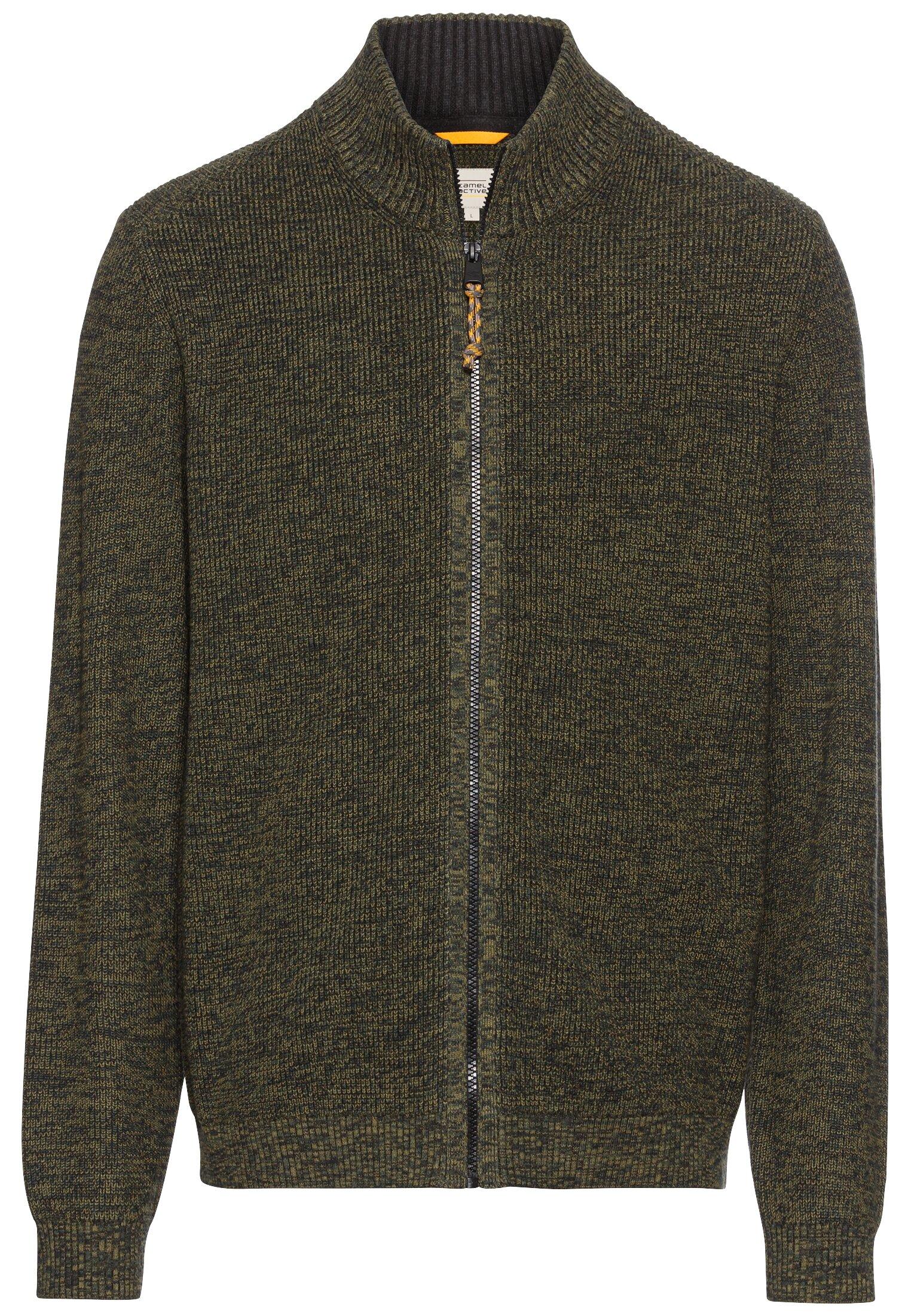 Strickjacke mit Reißverschluss XL Regular Fit - Leaf Green