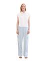 Leinenhose mit Streifenmuster XS Wide Leg Fit - Mid Blue White Stripe