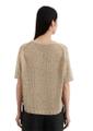 Kurzarm-Pullover loose Beige XL
