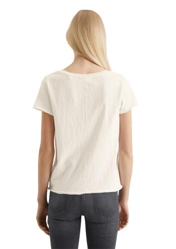 V-Neck-T-Shirt regular Weiß XS