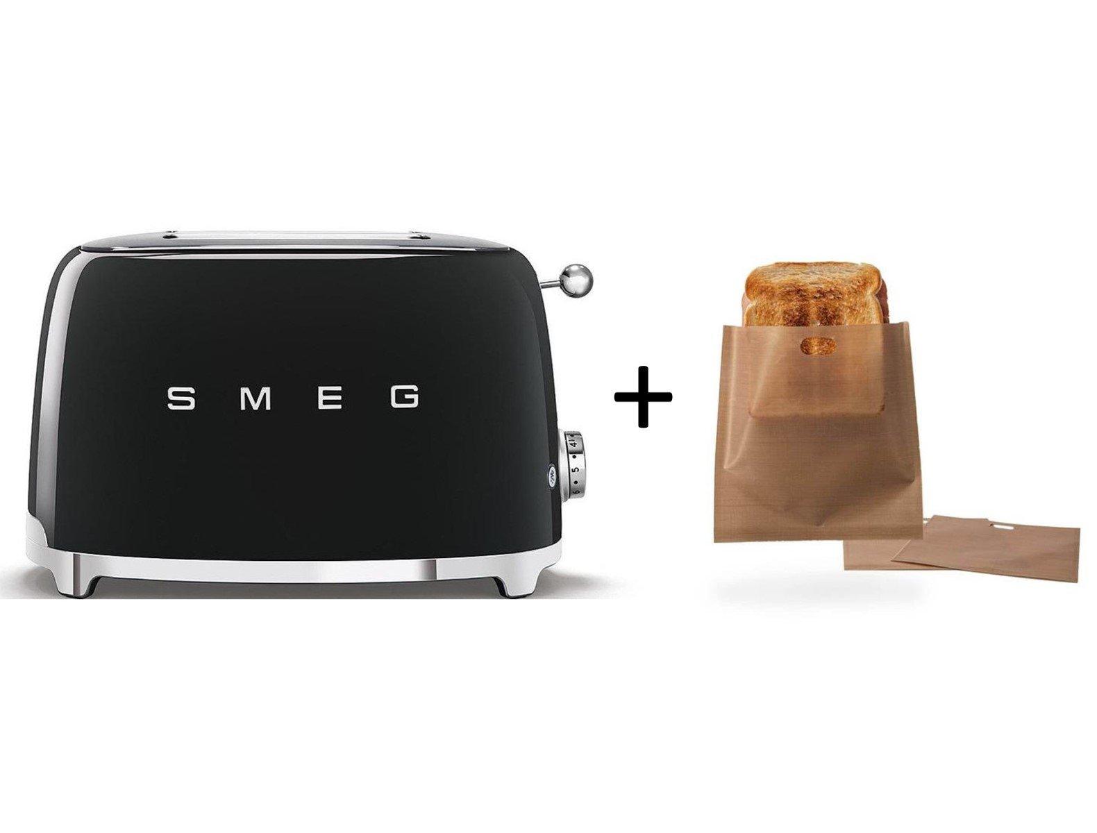 Smeg Retro Style Toaster 2 Scheiben, - TSF01BLEU Schwarz