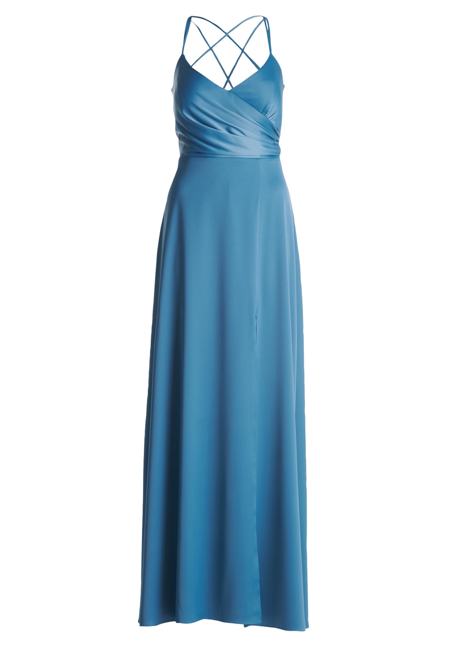 Abendkleid 40 Figurbetont - Shiny Bluestone