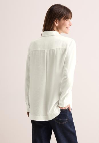 Bluse in Unifarbe L - Vanilla White