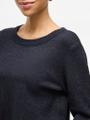 VIRIL O-NECK L/S KNIT TOP - NOOS Blau XL