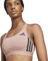 ADIDAS Damen BH Powerreact Train Medium-Support 3-Streifen M/CD in Braun