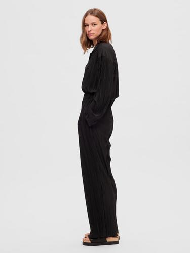 SLFELLIE HW PLISSE PANT XS Normal geschnitten - Black