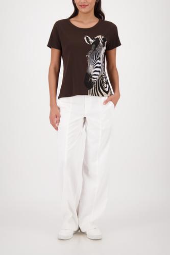 T-Shirt mit Zebra-Print 46 - Dark Chocolate