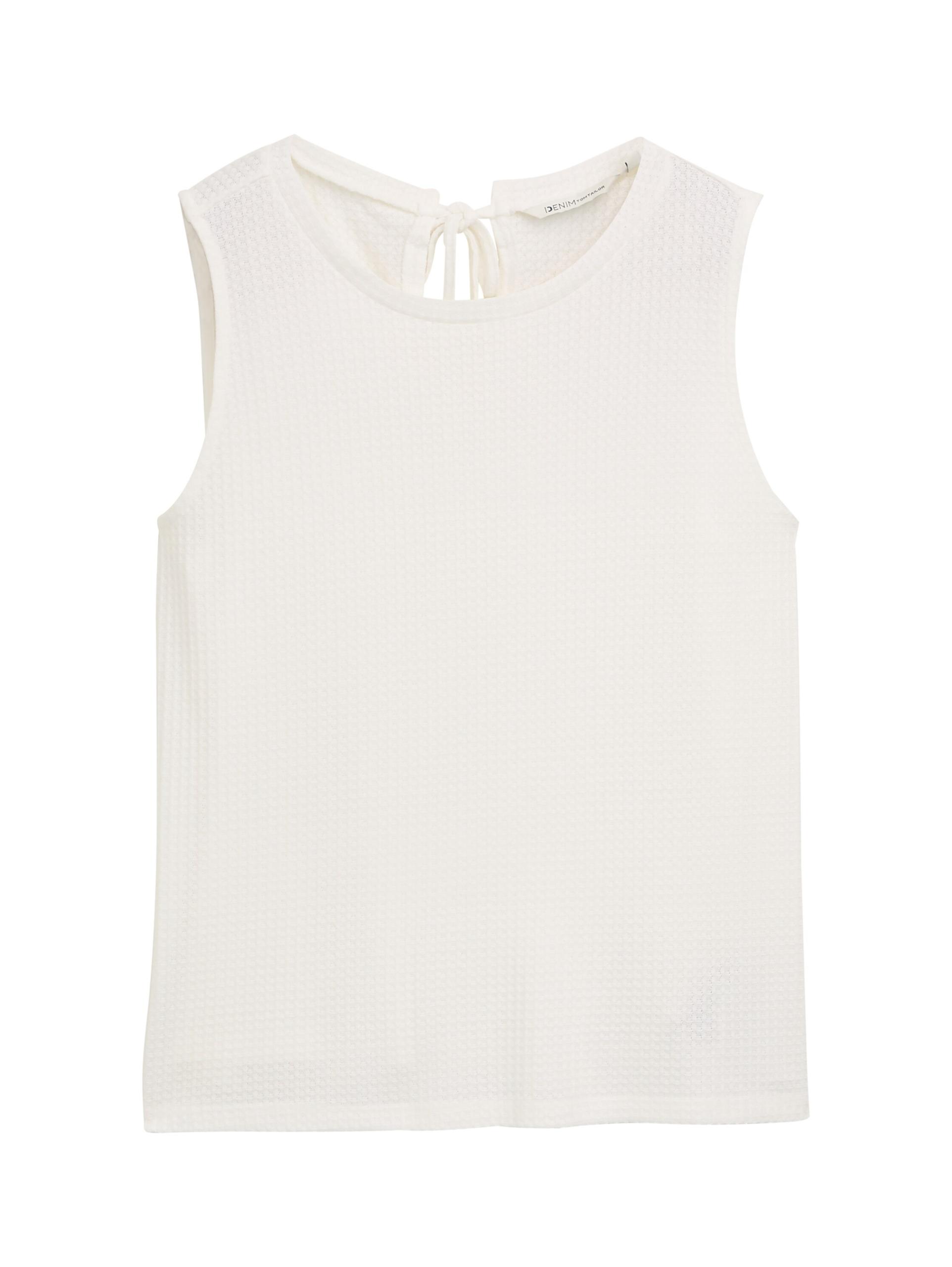 Loose Fit Top mit Waffelstruktur XL Loose Fit - Off White