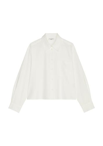 Oxford-Bluse cropped XL