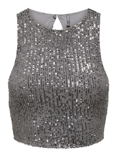 ONLANA S/L SEQUINS SHORT TOP JRS S Normal geschnitten - Gull