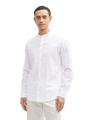 Regular Fit Hemd mit Leinenanteil L Regular Fit - White