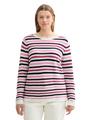 Plus Size - Strickpullover aus Bio-Baumwolle 46 Regular Fit - Berry Knit Stripe Design