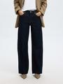 SLFWIDE BEA-KORI HW JEANS NOOS 26/32 Weiter Beinschnitt - Dark Blue Denim
