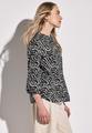 Print-Bluse mit Rüschen 36 - Black