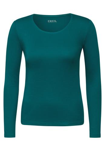 Shirt mit Rundhals XXL - Petrol Green