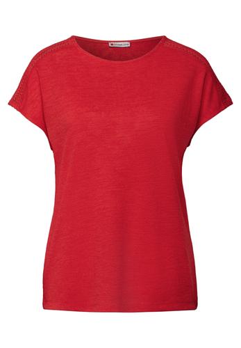 Shirt mit Spitzendetail 36 - Glory Red