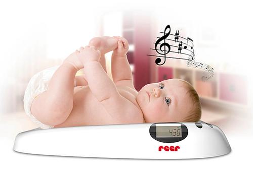 Babywaage mit Musik weiß