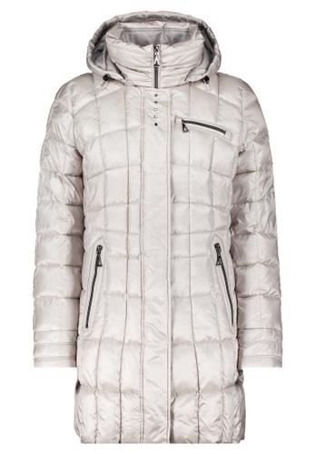 Steppjacke 40 Leicht tailliert - Grau Beige