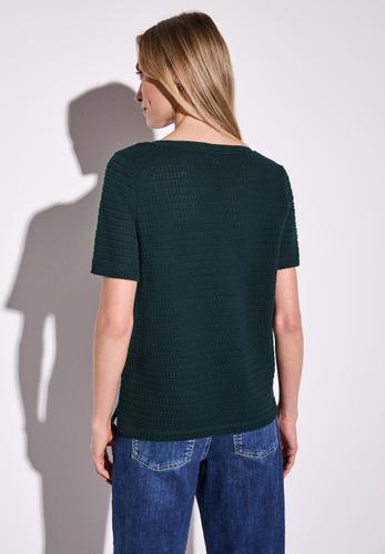 Strick-Look T-Shirt 38 - Hunter Green