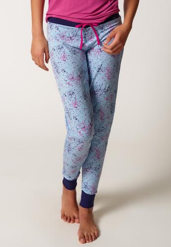 Skiny Damen Hose lang Night In Mix & Match 38 - Sky Spottedflowers